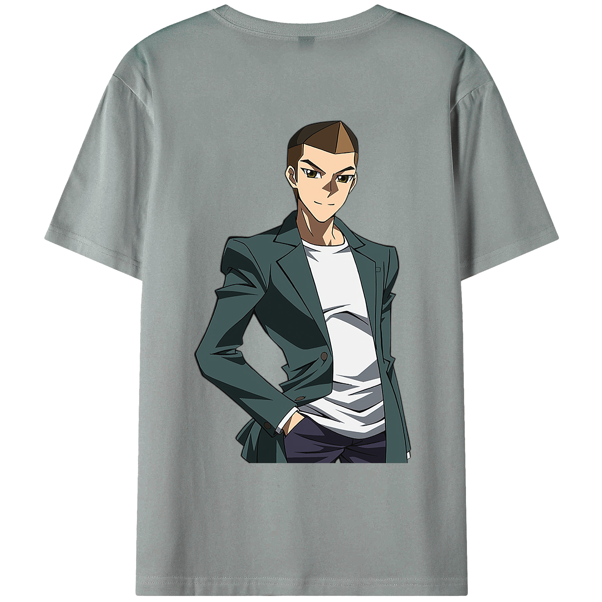 （画像用） 遊☆戯☆王 Yu-Gi-Oh! 綿100％ メンズ半袖Tシャツ（バックプリント） 通気性